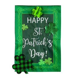 Evergreen Enterprises St. Patrick's Patterned Shamrocks Garden Applique