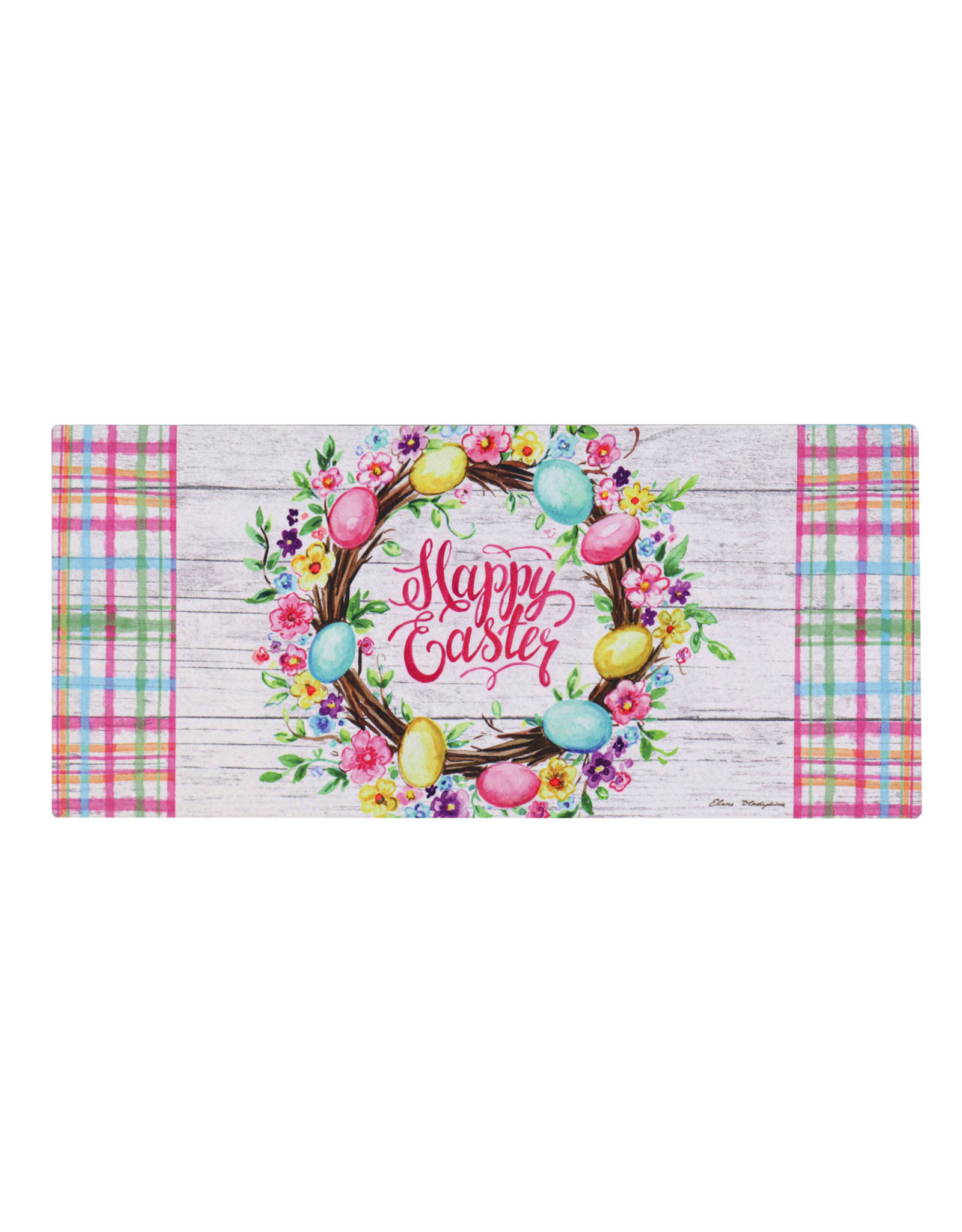 Easter Floral Wreath Sassafras Switch Mat Miche Designs and Gifts