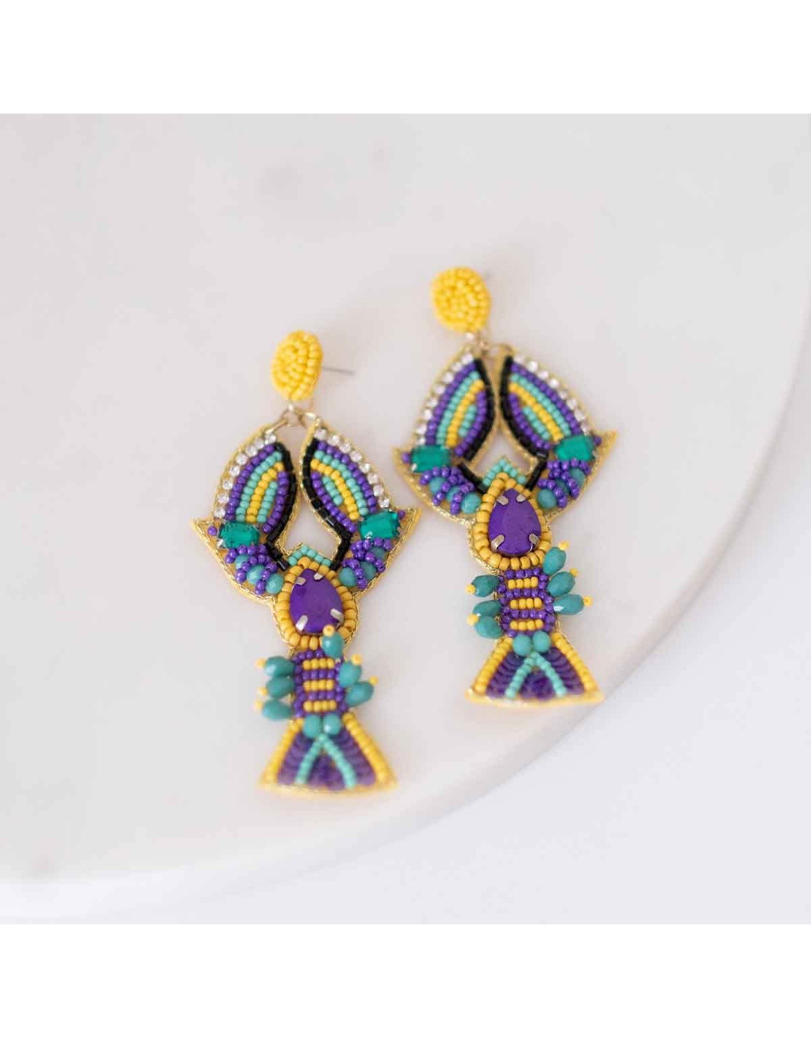 The Royal Standard Mardi Craw Beaded Earrings