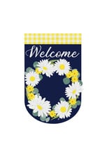 Evergreen Enterprises Daisy Wreath Garden Burlap Flag