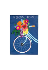 Evergreen Enterprises Bicycle with Basket Garden Applique Flag