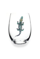 The Queen's Jewels Alligator Jeweled Stemless Wine Glass