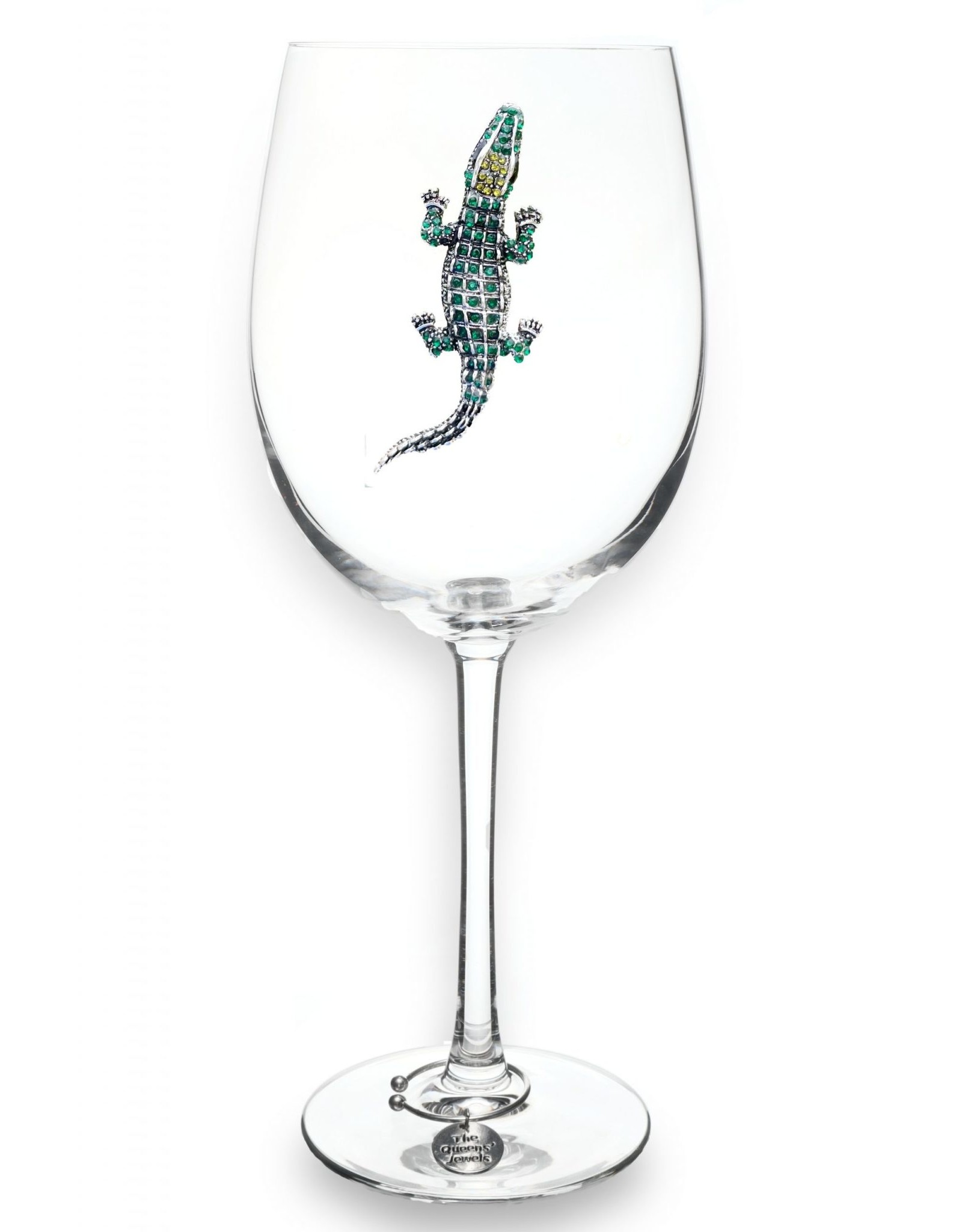 The Queen's Jewels Alligator Jeweled Stemmed Wine Glass