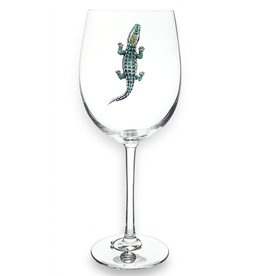 The Queens Jewels Leopard Heart Stemmed Wine Glass