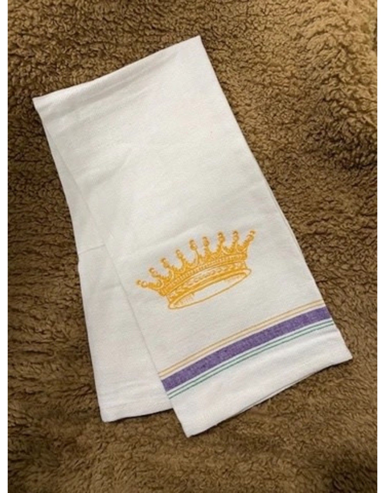 The Royal Standard King of Carnival Hand Towel with Gold Crown