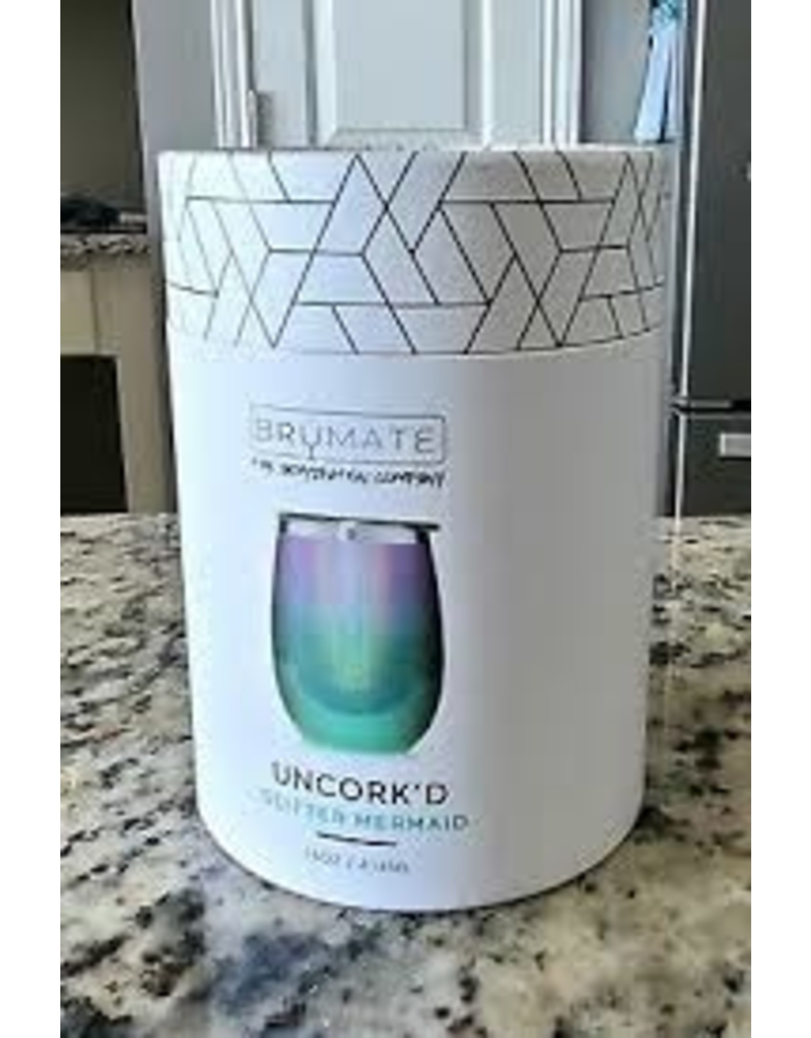 BruMate UNCORK'D XL MÜV 14oz Wine Tumbler | Glitter Mermaid Ombré