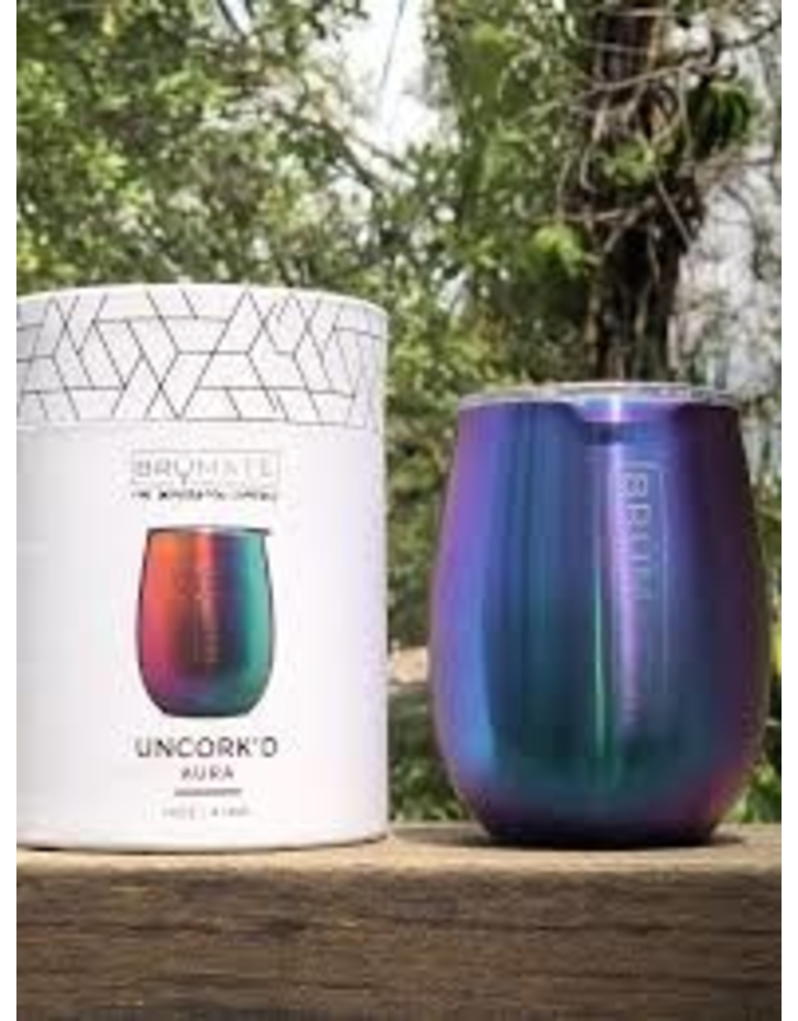 BruMate UNCORK'D XL 14oz Wine Tumbler | Rainbow Titanium