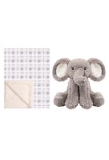 Gaz Concepts Modern Baby Blanket & Elephant Toy Gift Set - Grey