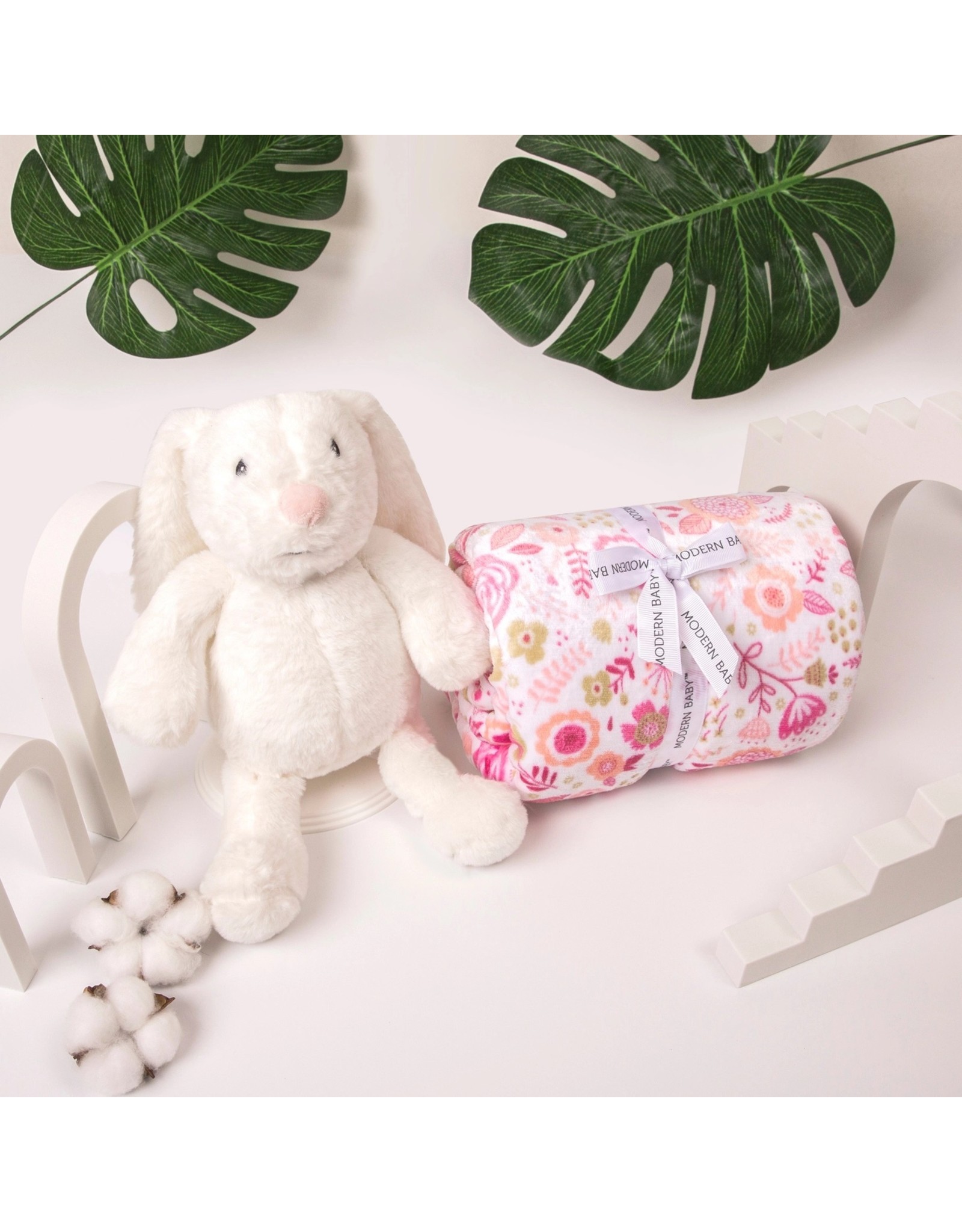 Gaz Concepts Modern Baby Blanket & Stuffed Animal Gift Set - Bunny