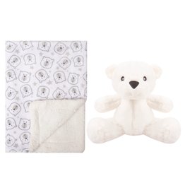 Gaz Concepts Modern Baby Blanket & Stuffed Animal Gift Set - Teddy Bear