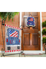 Evergreen Enterprises Patriotic Truck Garden Burlap Flag