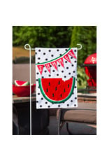Evergreen Enterprises Summer Watermelon Garden Burlap Flag
