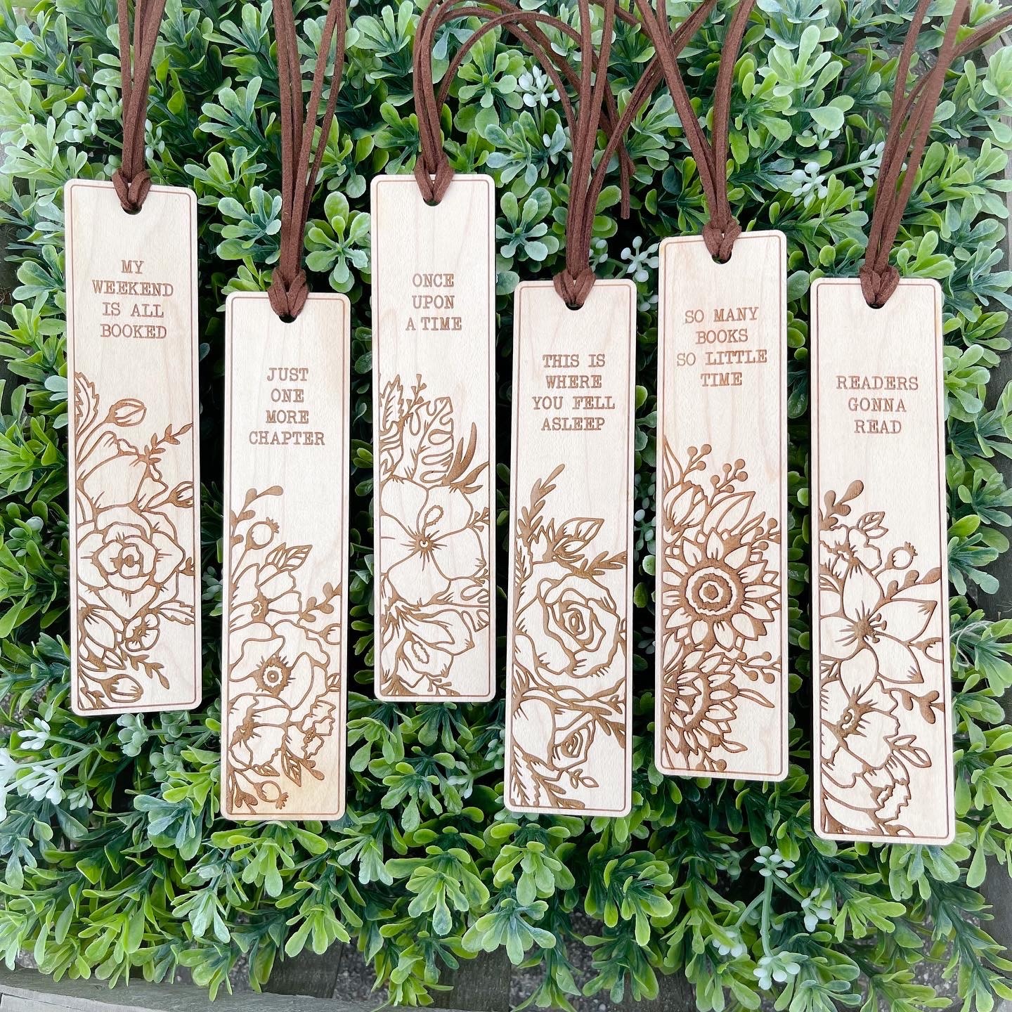 Personalized Wood Bookmarks, Custom Bookmark, Choice of design all