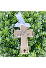 Miche Designs Miche Laser Cut "first communion" Cross Ornament