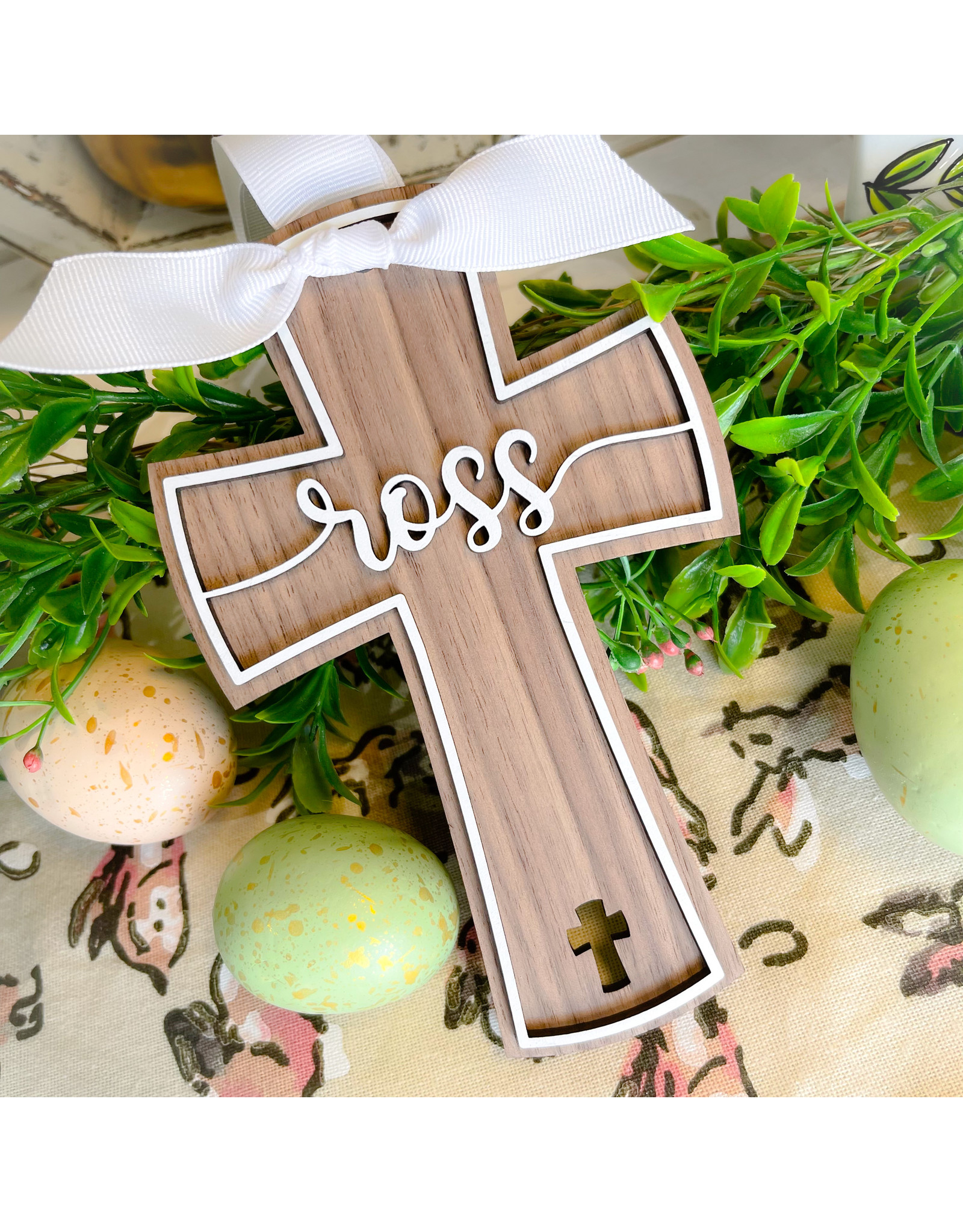 Miche Designs Miche Laser Cut "first communion" Cross Ornament