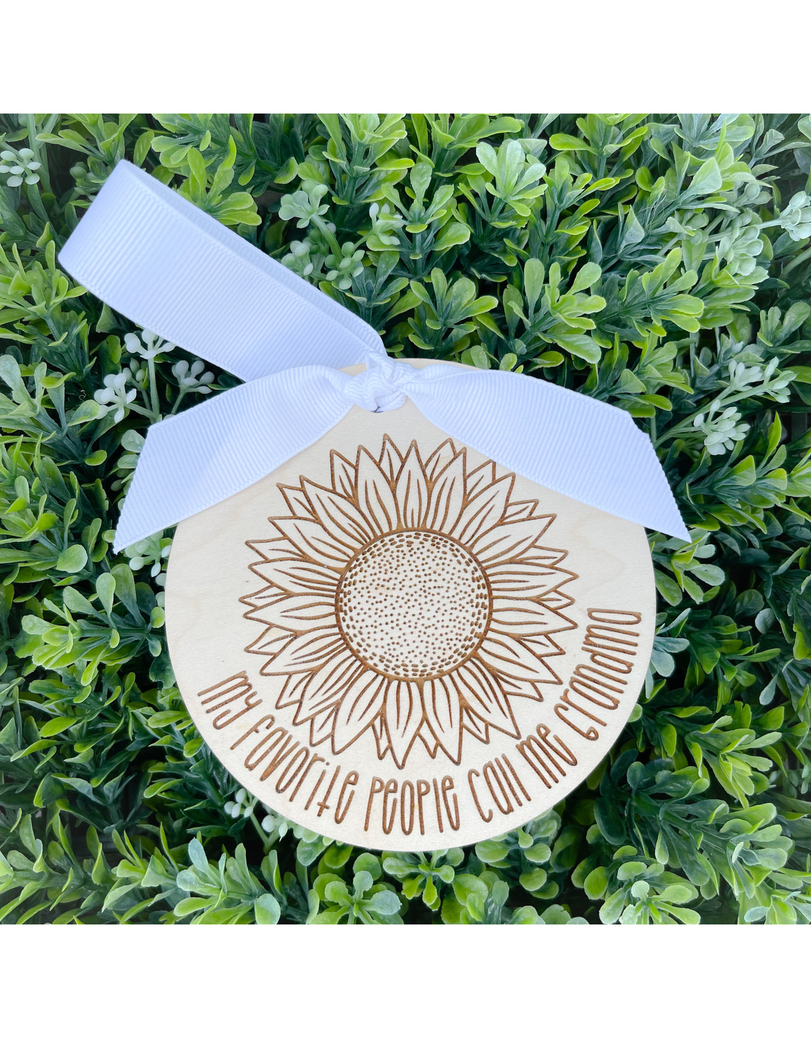 Miche Designs Miche Laser Cut Sunflower Grandma Ornament