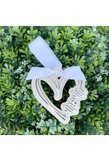 Miche Designs Miche Laser Cut "Mom" Heart Ornament