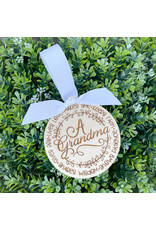 Miche Designs Laser Cut "A Grandma" saying  Ornament