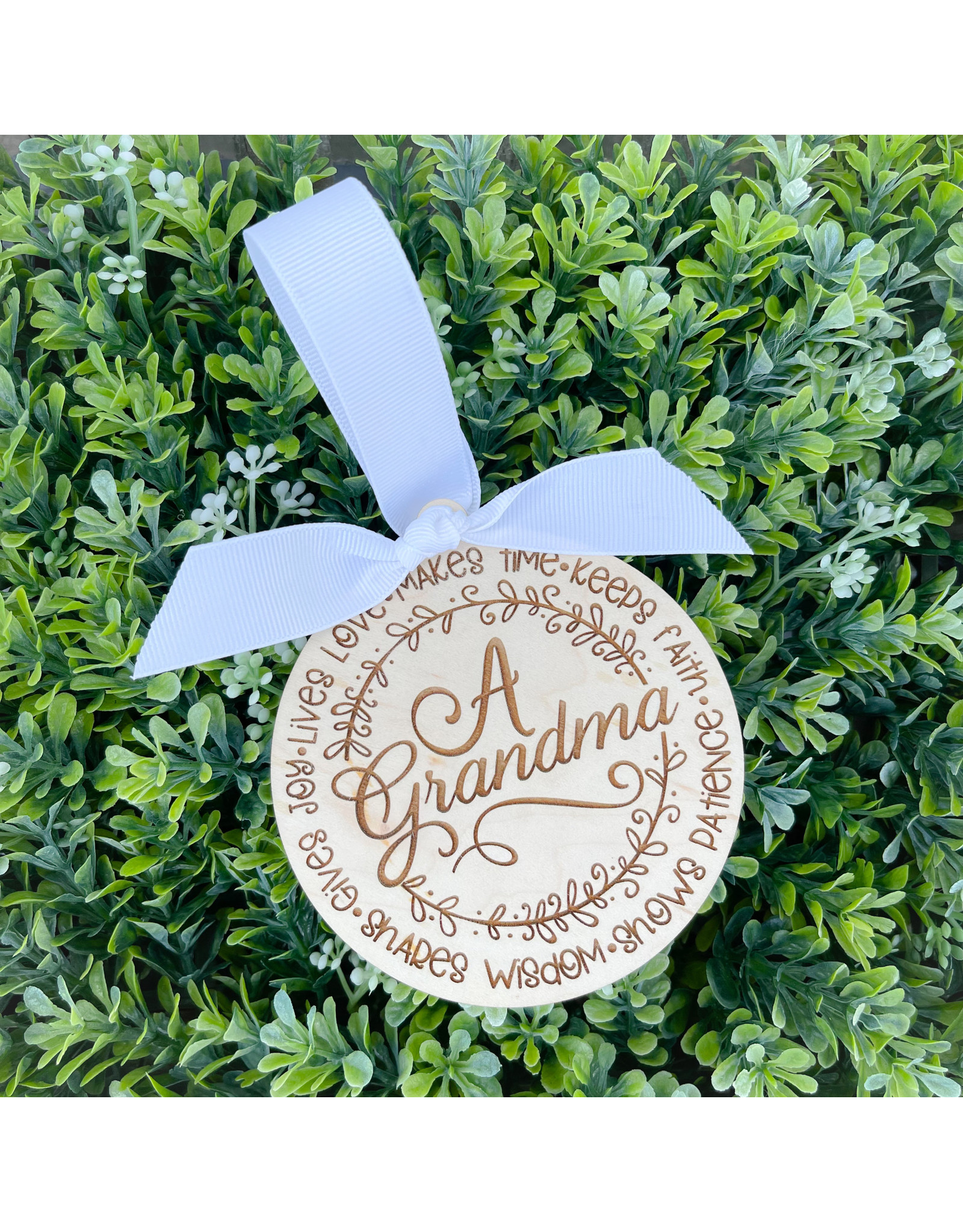 Miche Designs Laser Cut "A Grandma" saying  Ornament