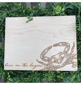 Miche Designs MICHE-Engraved Cutting Board, Born on the Bayou/Crab
