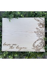 Miche Designs MICHE-Engraved Cutting Board, Born on the Bayou/Crab