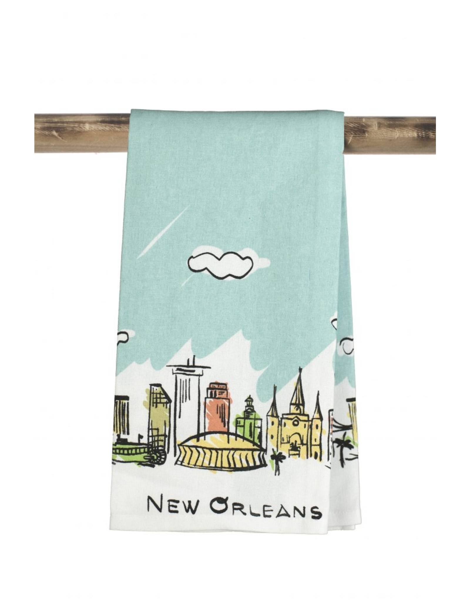 The Parish Line Kitchen Towel – Nola Pen & Ink Skyline