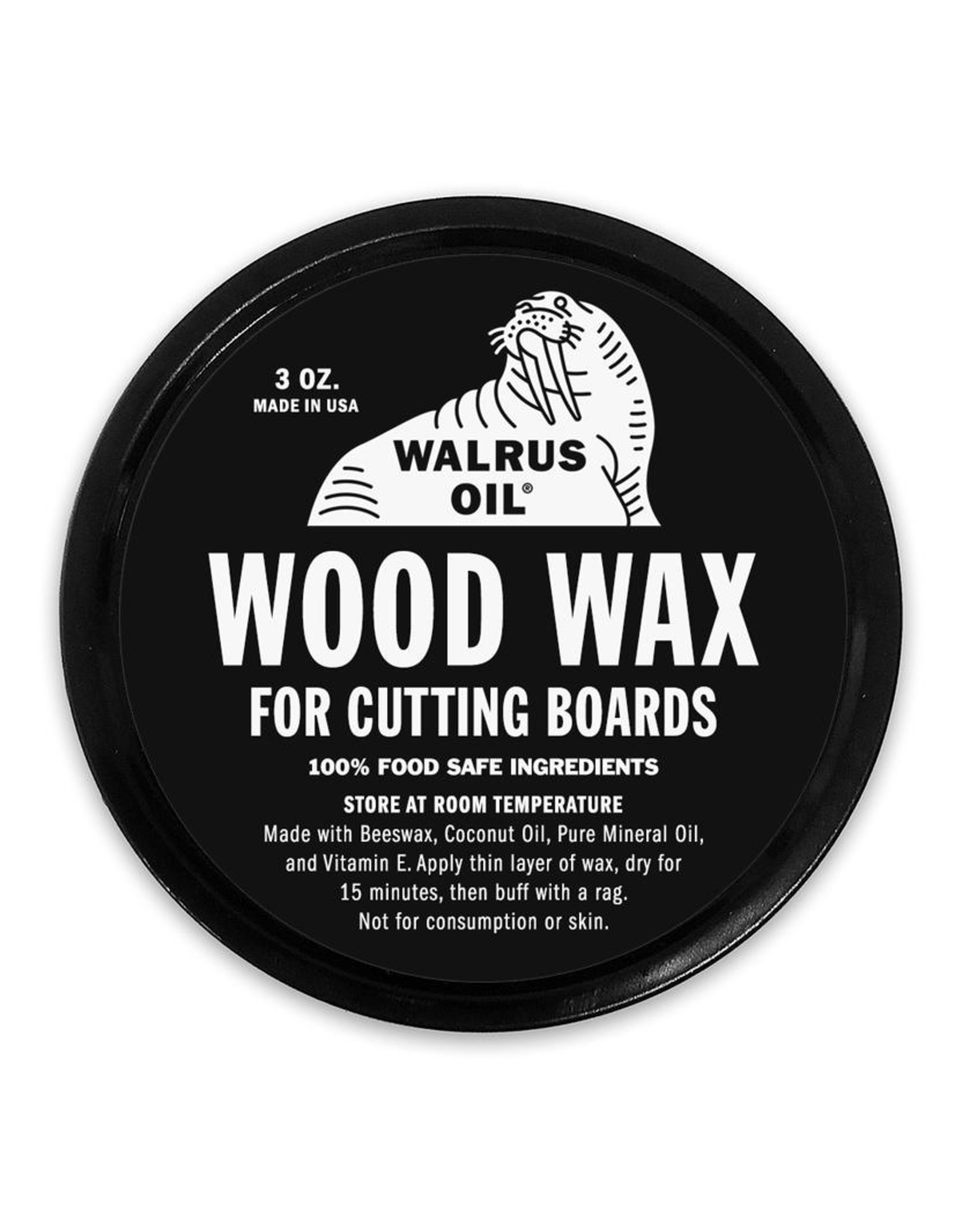 Walrus Oil Wood Wax for Cutting Boards, 3 oz
