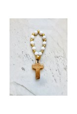 Lanyard Lovebirds Prayer Beads - White