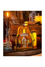 Evergreen Enterprises LED Wood "Happy Halloween" Haunted Pumpkin House Table Décor