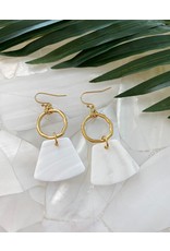 Kinsley Armelle Diana Collection - Pearl Earrings Gold