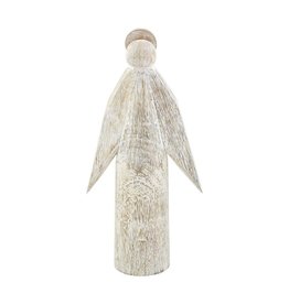 Mud Pie MD White Wood Angel Sitter