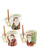 Mudpie Santa Bell Tartan Mug Set