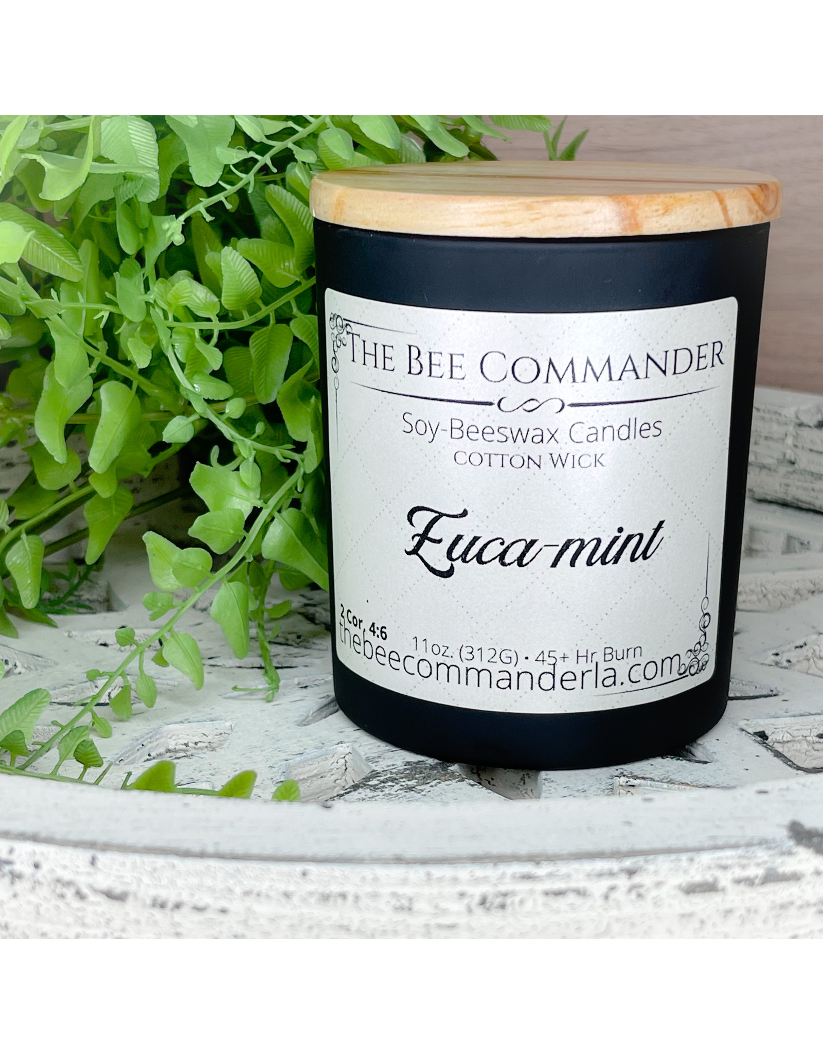 The Bee Commander Euca - Mint Bee/Soy Candle 11oz