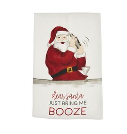 Mud Pie BARTENDER DRINKING XMAS TOWEL