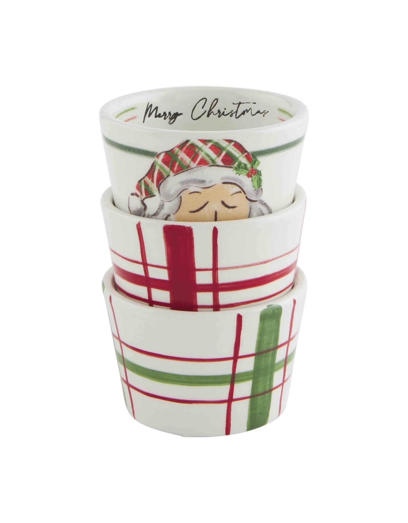 Mud Pie Plaid Christmas Ramekin Set