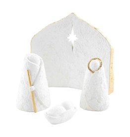 Mud Pie Gold Nativity Set