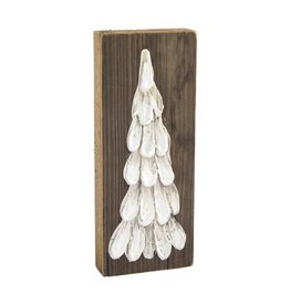 Mud Pie Med White Tree Reclaimed Plaque