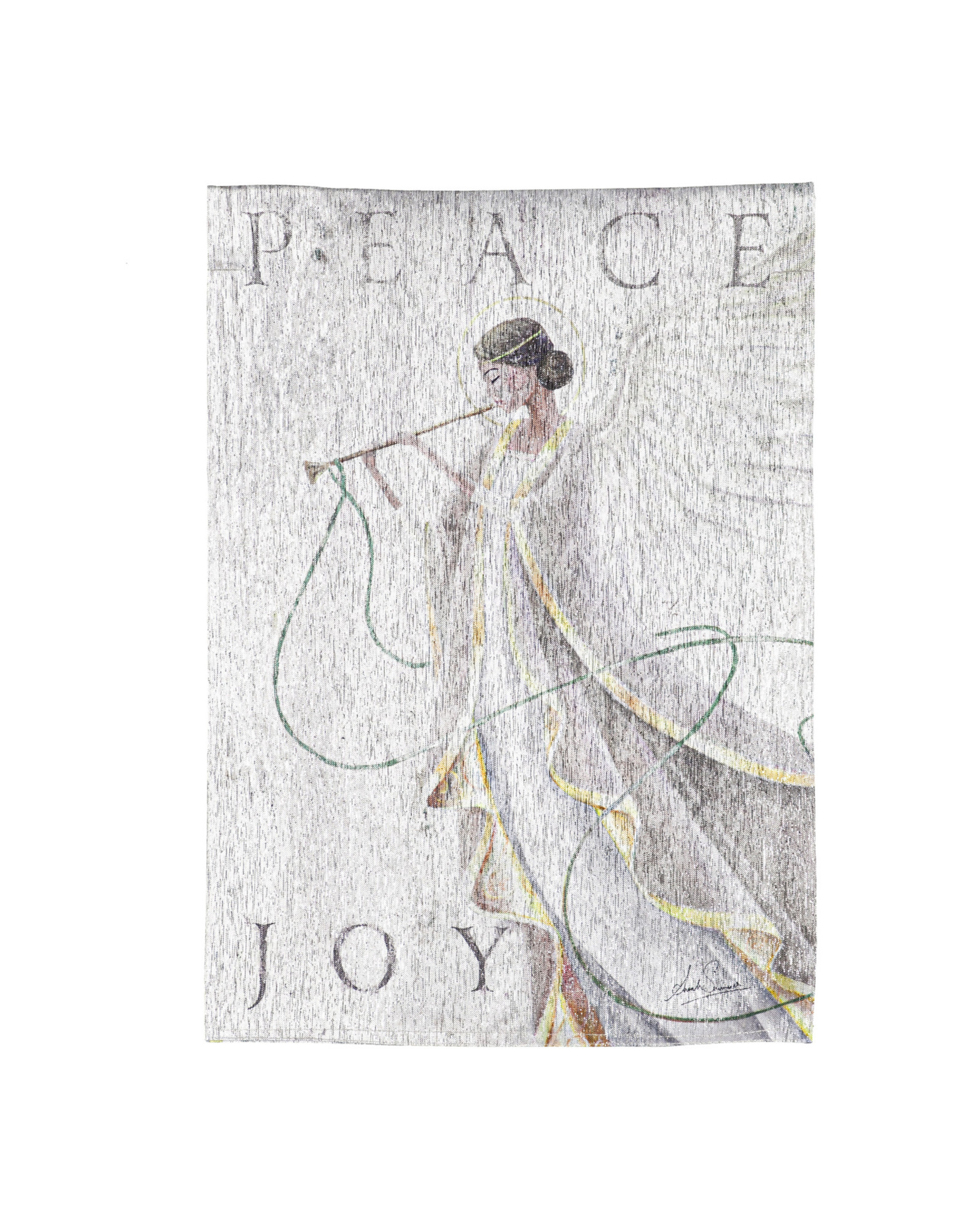 Evergreen Enterprises Peace and Joy Angel Garden Glisten Flag