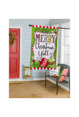 Evergreen Enterprises Merry Christmas Y'all House Applique Flag