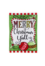 Evergreen Enterprises Merry Christmas Y'all Garden Applique Flag