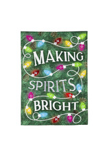Evergreen Enterprises Making Spirits Bright Garden Applique Flag