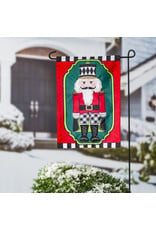 Evergreen Enterprises Patterned Nutcracker Garden Applique Flag