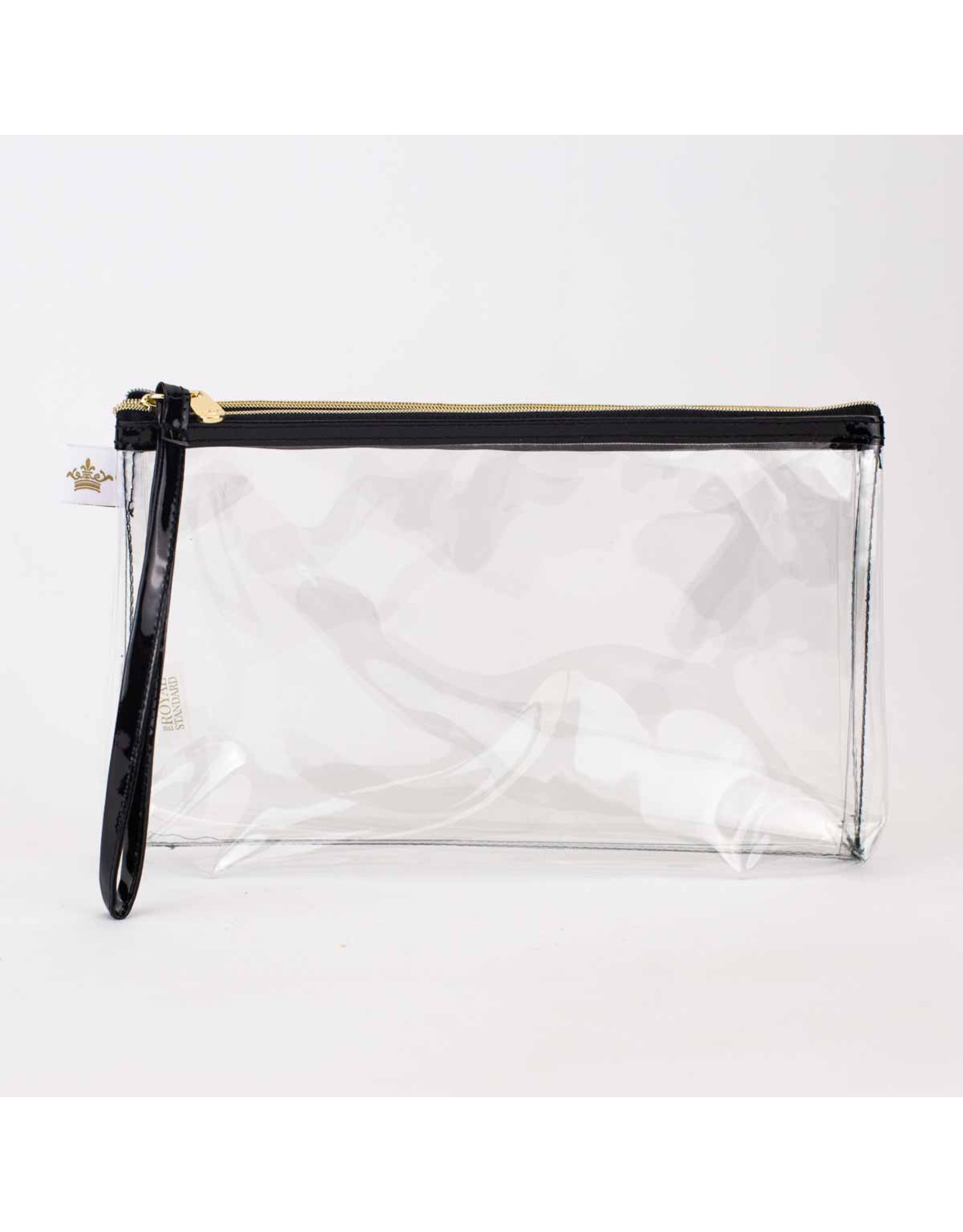The Royal Standard Clear Organizer Double Zip Pouch Clear/Black