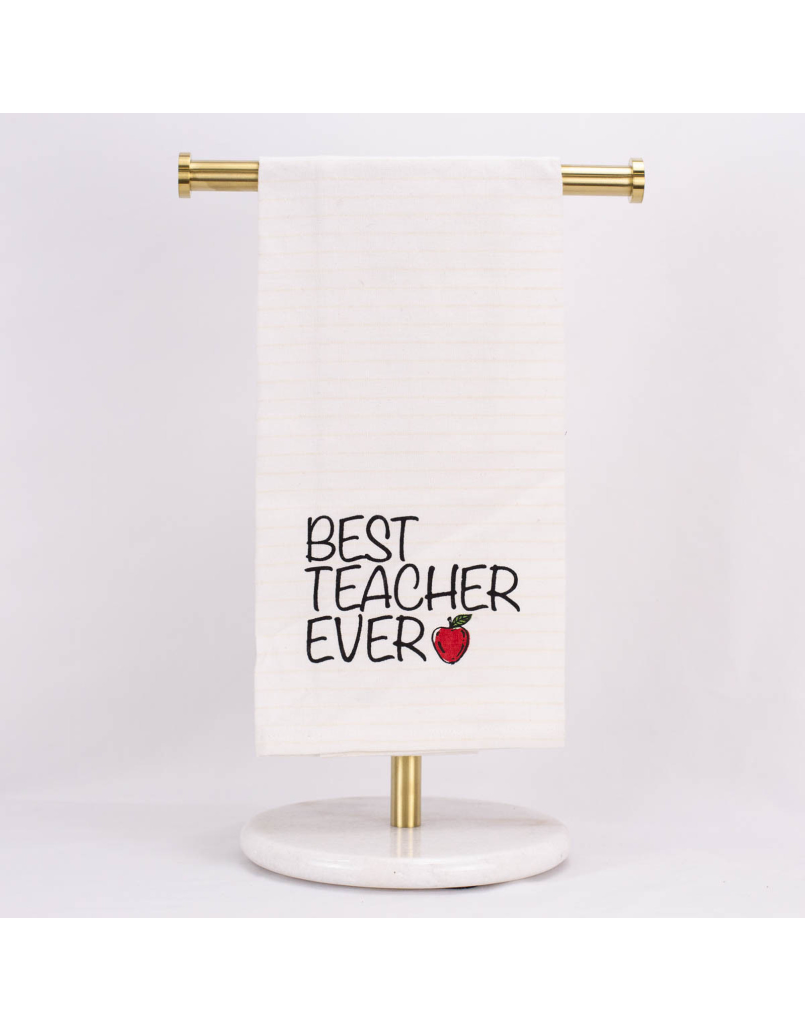 The Royal Standard Best Teacher Pinstripe Hand Towel