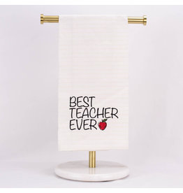 The Royal Standard Best Teacher Pinstripe Hand Towel