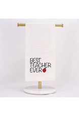 The Royal Standard Best Teacher Pinstripe Hand Towel