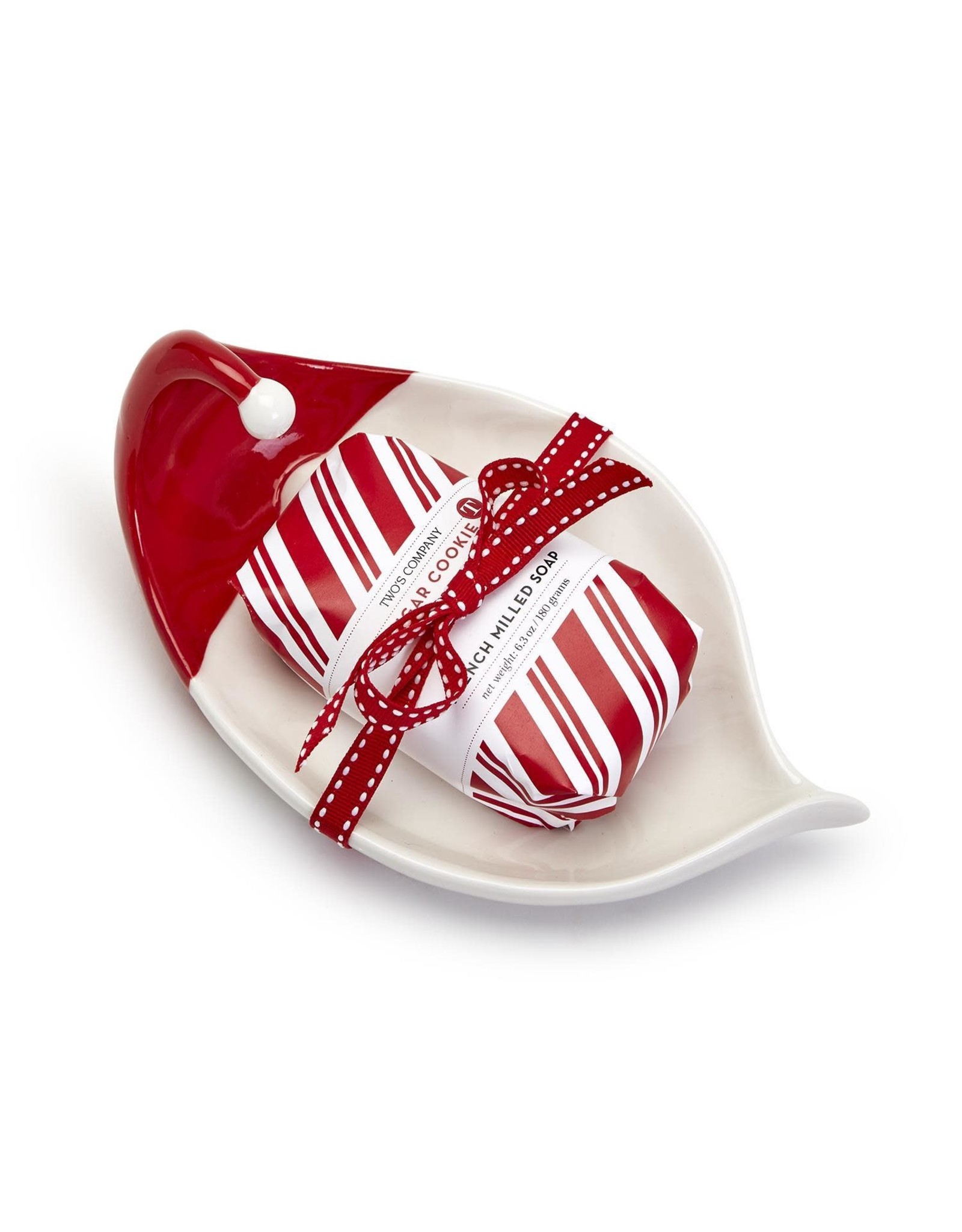 Two's Company Inc. Santa Tray with Sugar Cookie Scented Soap