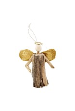 Mudpie Gold Oyster Angel Ornament