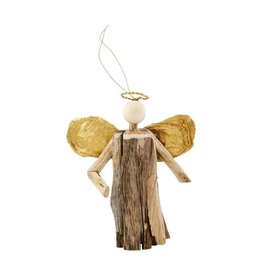 Mud Pie Gold Oyster Angel Ornament