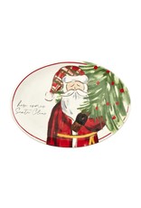 Mud Pie Here Comes Santa Platter